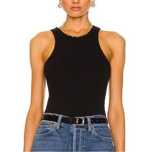 AGOLDE Black Rib Tank Top Sz XS